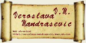 Veroslava Mandrašević vizit kartica